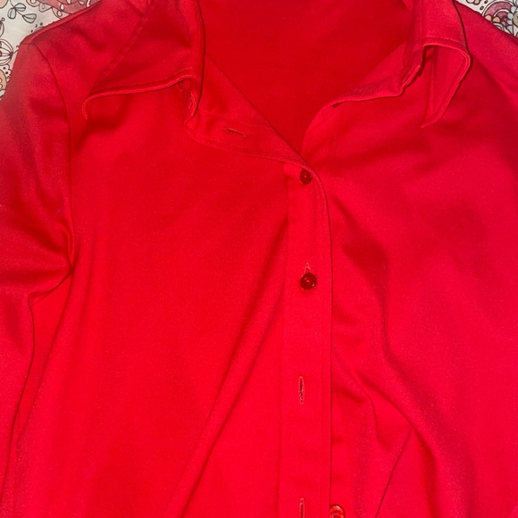 Red Button Up - Picture 2 of 2